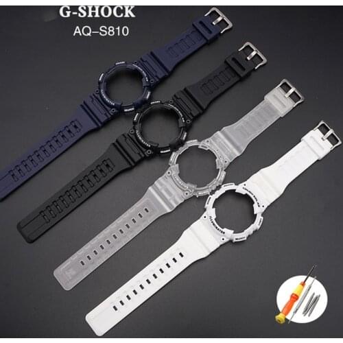 Sport Waterproof Rubber Strap Case for Casio g shock AQ-S810W AQS810 G-Shock Watch Case Accessories with Tools