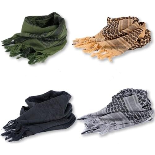Top Blue Unisex Military Winter Shemagh Tactical Scarf 100% Cotton Keffiyeh Scarf Wrap Outdoor Hiking Hunting Windproof Sacrves