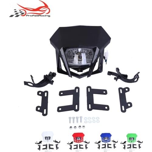 Universal Motorcycle Headlight Headlamp Fairing Farol De Milha Para Moto For HONDA XR CRF 150 230 250 450 Dirt Bike