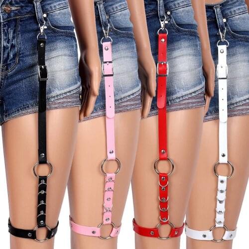 Thigh Bands Garters Accessories Leather Harness Belt Underwear Sexy Harajuku Body Bondage Adjust Waist Belt Suspenders Punk