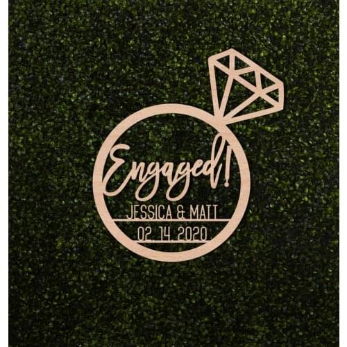 Engaged Sign, Custom Engagement Gift-Engagement Party Sign, Engagement Gifts for Couple, Engagement Party Backdrop