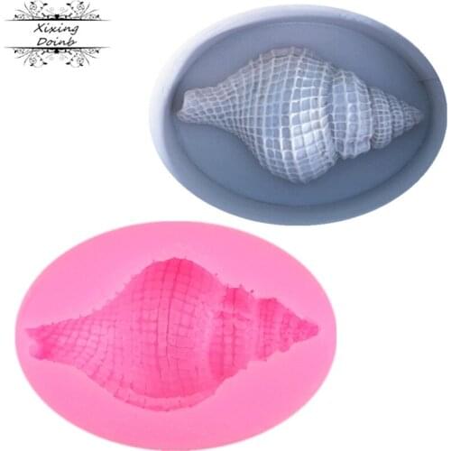 1Pcs Sea conch shape silicone jelly mold cake decoration tools candy chocolate fudge mold kitchen baking utensilsd