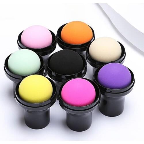 1Pc Colorful Mushroom Head Cosmetic Puff Powder Puff With Storage Box, Professional Makeup Foundation BB Cream Sponge Flutter