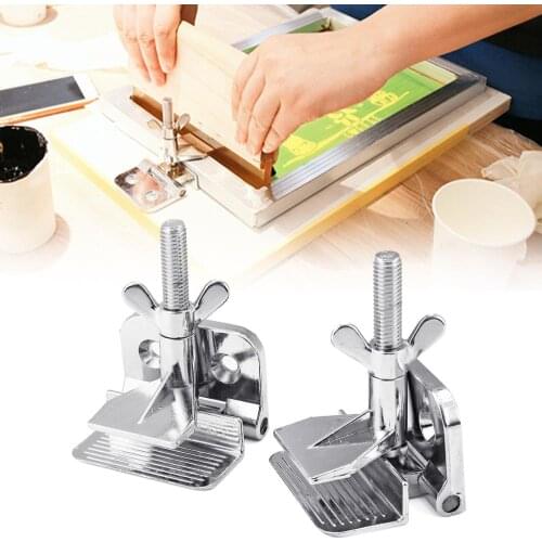 2pcs Screen Printing Butterfly Frame Hinge Clamp Chrome Plated DIY Tool Equipment