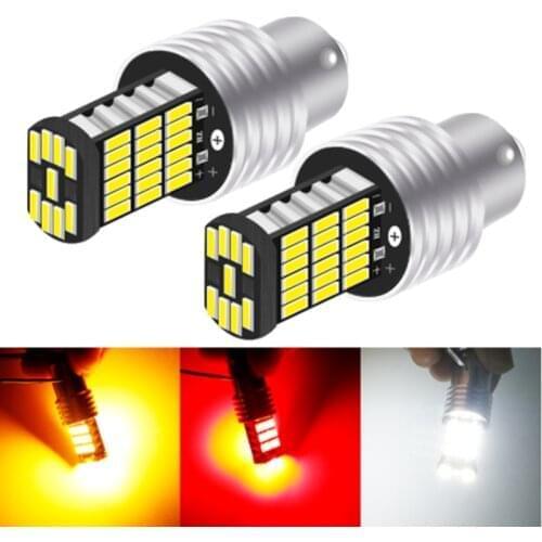 2Pcs 1156 BA15S P21W LED P27W 7443 7440 W21W W21/5W LED Bulb 1157 bay15d P21/5W LED Auto Signal Lamp Brake Reverse Car Light