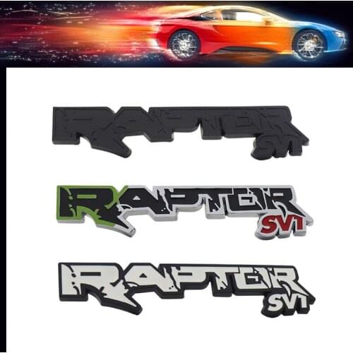 3D Premium SVT RAPTOR SVT car Hood Fender trunk Bonnet Nameplate Decal Emblem Badge Sticker for F150 F250 F350 F450 F550 Fx4