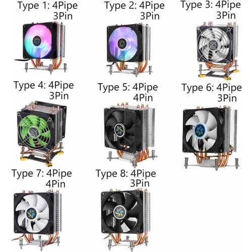 9cm CPU Cooler Fan 3Pin/4pin Heatpipes Cooling Cooler Heatsink Fan for LGA 1150/1151/1155/1156/1366/2011 X79 X99 for AMD AMD3/4