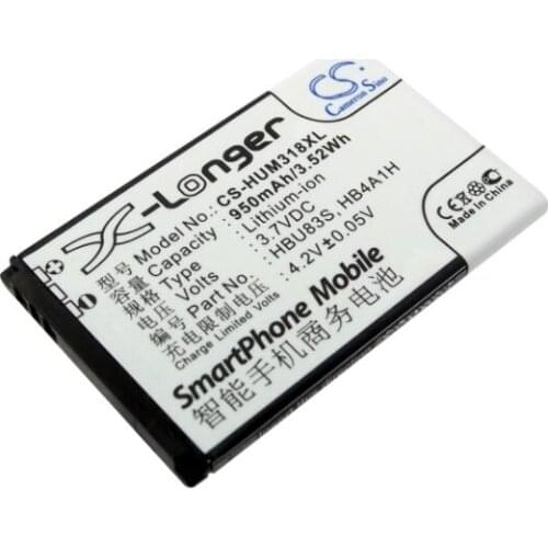 Cameron Sino 950mah battery for AT&T GoPhone U2800A for HUAWEI HWM636 for METROPCS HWM636 M318 M635 HB4A1H HBU83S