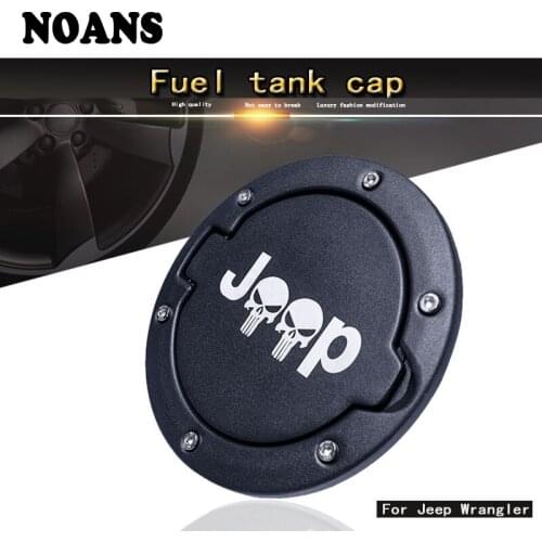 For Jeep Wrangler JK 2007-2017 Car Accessories Auto Black Fuel Tank Cap Covers Protective Stickers Frame Trim Decoration