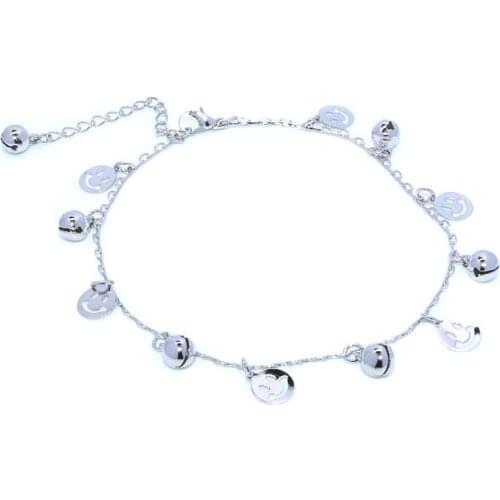 1pcs Boho Style Vintage Star Smiley Pattern Summer Beach Foot Anklet Bracelet Barefoot For Women Leg Chain Accessories Gift