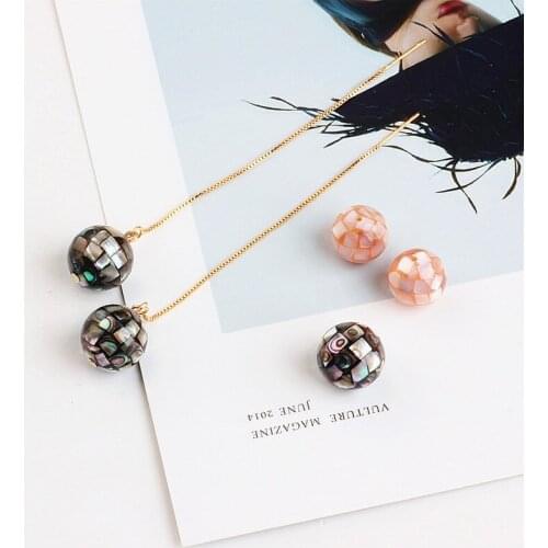 DIY Bao Bei circle bead jewelry natural fashion earrings perforation Bracelet Necklace Pendant