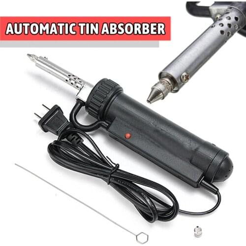 220V 30W Electric Vacuum Solder Sucker Desoldering Suction Pump with 3 Nozzles Electric Solder Suction Device Removing Tin Tool