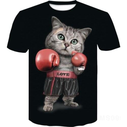 Cat Ragdoll Short Sleeve T-Shirt Half Sleeve 3D Printed T-Shirt Tops Men Women Kids Pet T-shirt Asian Size 6XL