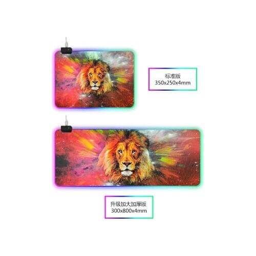 Gaming Mouse Pad animal Computer Mousepad RGB Large Mouse Pad Mouse Carpet Big Mause Pad PC Desk Play Mat with Backlit