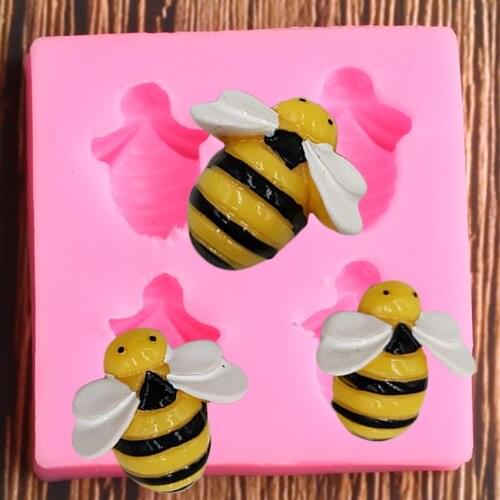 Little Bee Silicone Mold Fondant Molds DIY Cake Decorating Tools Chocolate Gumpaste Mould Sugar Craft Tool