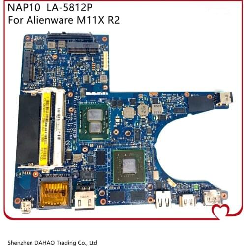 CN-06NV8C 06NV8C 6NV8C For DELL Alienware M11X R2 Laptop Motherboard NAP10 LA-5812P With i7-640M CPU GT335M 1GB GPU 100% Tested