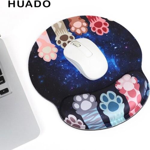 Soft Comfort Mouse Pad with Wrist Rest Memory Foam Rubber Bottom Ergonomic Design for PC Computer Laptop