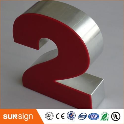 Outdoor Storefront led frontlit resin letter signs
