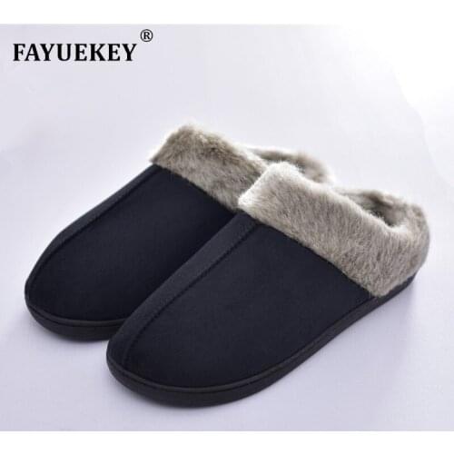 FAYUEKEY 2020 New Fashion Autumn Winter Home Soft Cotton Plush Slippers Women Indoor Floor Female Bedroom Flat Shoes Girls Gift