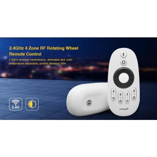 New Milight 2.4G FUT006 RF led light remote controller adjust brightness 4 zone rotating wheel countless bulbs controller
