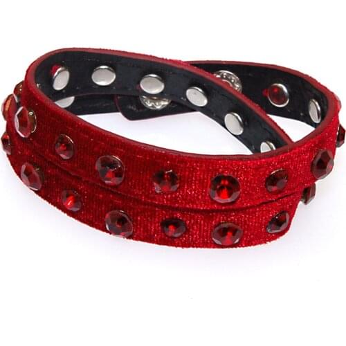 Wrapped bracelets with crystal,new style wrap Velvet Bracelets Micro Pave CZ crystal,wrapped studded Bracelets