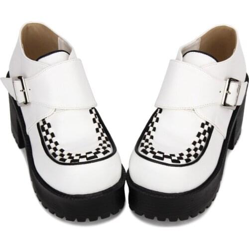 Princess sweet punk shoes The spring and summer Lolita PUNK Japanese punk bottom slope with thick sponge color shoes pu7005