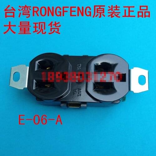 Original new 100% import winfoong original authentic power socket switch American standard double socket E-06-A American beauty