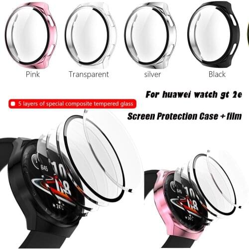 Pc Full Protective Case Cover Shell For huawei watch gt 2e + tempered film Replacement Accessories Frame 360 Screen Protective