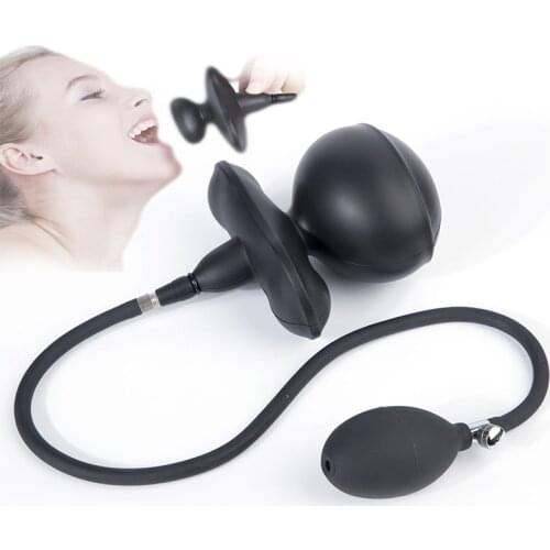 Go Out Silicone Inflated Super Big Anal Plug Dildo Pump Butt Plug Anal Dilator Mouth Throat Plug Anus Extender Dilatador Sex Toy