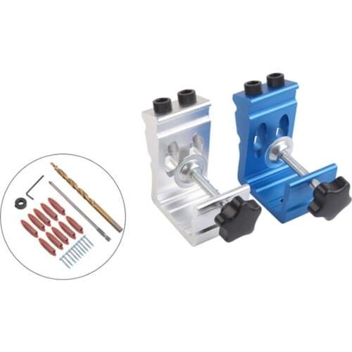 Heavy Duty All-In-One Aluminum Pocket Hole Jig Kit For Woodworking Angle Drilling Holes Woodwork Guides Joint Carpentry Locator