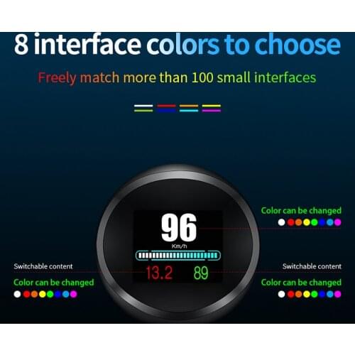 HUD Voltage Speed Meter Universal Car Head-up Display OBD Speedometer Voltage Gauge Alarm