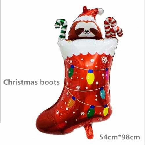Balloon New Santa Claus Aluminum Foil Balloon Globe Deer Christmas Boots Christmas Ornaments New Year