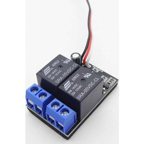 1pc RC Model PWM Receiver Control Switch 2-Ways 20A Relay for RC Boat Marine Water Pump RC Car Light FPV Camera
