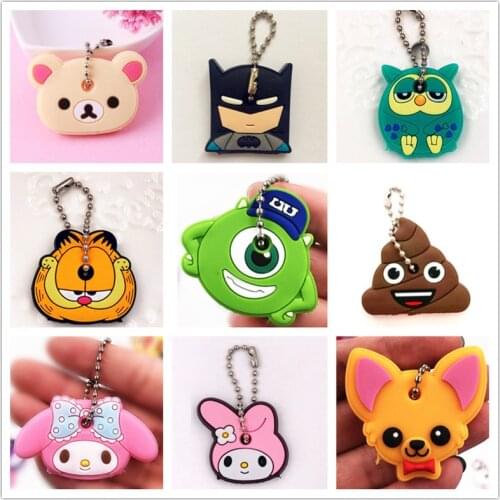 1PC Silicone Key Control Dust Cap Pendant Keychain Key Ring Cap Kid Gift Trinkets Accessory Jewelry Key Chain for Car Keys Decor