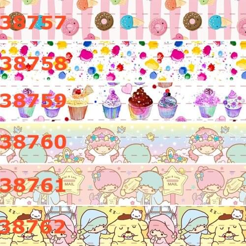 10yards - different sizes - Cartoon Grosgrain ribbon - Melody/lovely/cute pattern printed ribbon