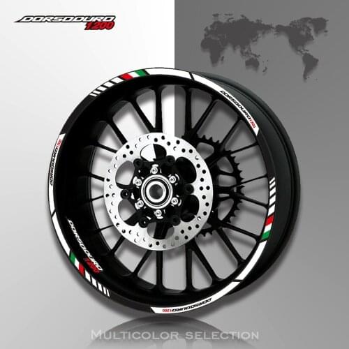 12 X Thick Edge Outer Rim Sticker Stripe Wheel Decals FIT for APRILIA Dorsoduro 1200 17