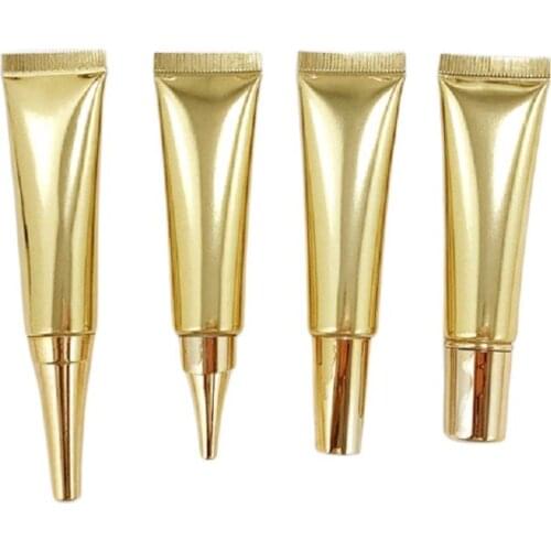 15g/ml Cosmetic Essence Soft Squeeze Tube Bright Gold Makeup Packaging Refillable Lotion Cream Eye Cream Squeeze Tube 50pcs