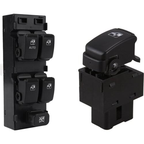 2PCS Window Control Switch Driver Side for Hyundai 93570-1C110 with Window Single Switch for Hyundai 93580-1C000WK