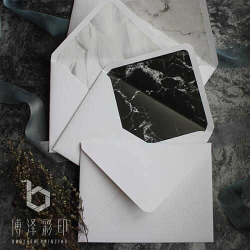 5pcs/pack Marble Texture Envelopes Paper Window Envelopes Wedding Invitation Envelope Gift Envelope