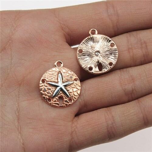 5pcs Jewelry Making DIY Handmade Craft Charm 4 Colors 20x23mm Starfish Pendant