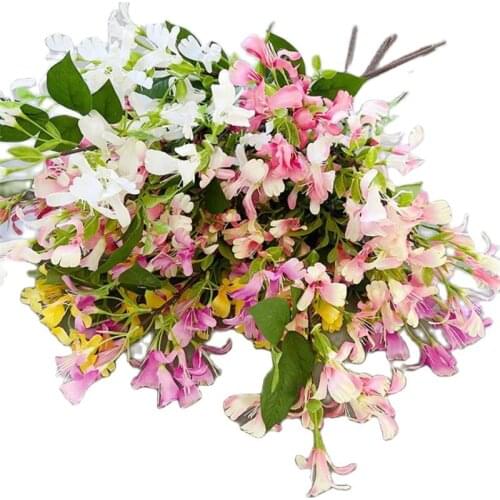 7Pcs Fake Long Stem Honeysuckle 36" Length Simulation Lonicera Kaponica Thunb for Wedding Centerpiece 6 Colors Available