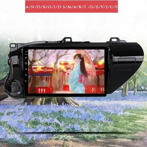 Factory sell 8core Android 10.0 6G+128GB Autoradio music video a/v stereo gps navigation with 4g wifi for Toyota Hilux 2016-2018