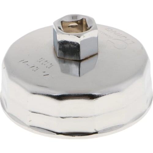 903 Sliver Oil Filter Remover Cap Oil Grid Wrench 14 Flutes For Car 80x45mm