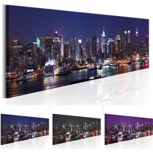 New York Architectural Sculpture Art Design Hotel Decorative Fresco City Scenery Frameless Canvas Painting Home Decor Wall Art