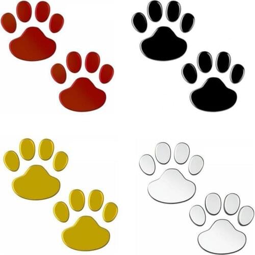 Car Decoration Car Sticker Cool Bear Puppy 3D Bear Footprint PVC Dog Nude Stereo Animal Footprint Pack Sticker Car Sticker E2P1