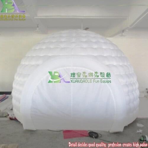 10m pvc white inflatable dome tent igloo tent for camping