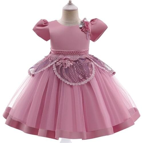 Children Lace Flower Tutu Princess Birthday Party Prom Wedding Evening Infant Summer Dress Ball Gown Vestidos Baby Girls Clothes