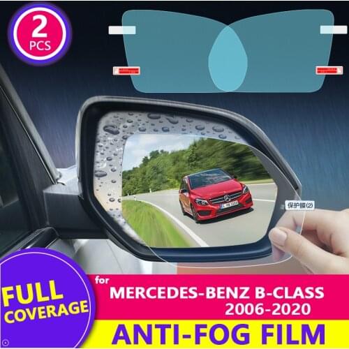 For Mercedes-Benz B-Class(W245 W246 W247) 2006-2020 2019 Rearview Mirror Film HD Anti-Fog Auto Mirror Sticker Car Accessories