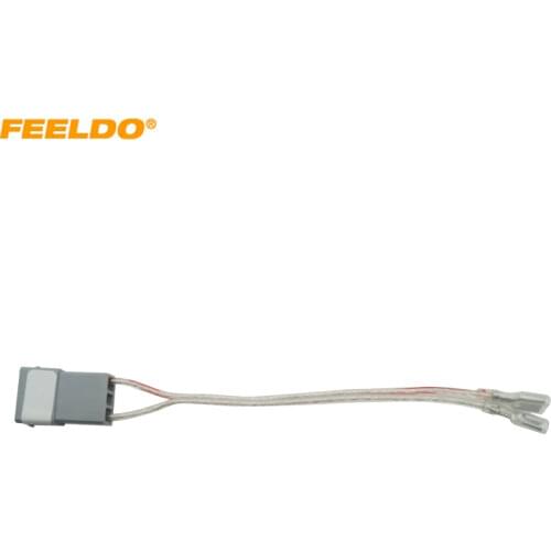 FEELDO 4Pcs Car Speaker Wire Harness Connects to OEM Adapter Plug For Honda Acura Aftermarket Wiring Cable Adapter