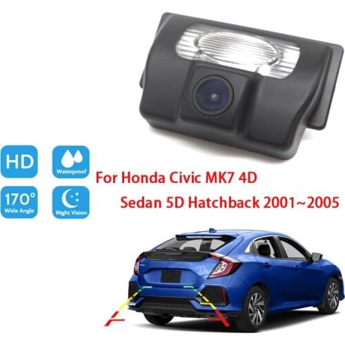 Car Rear View Camera For Honda Civic MK7 4D Sedan 5D Hatchback 2001 2002 2003 2004 2005 CCD Night Vision Parking Backup Camera